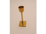 Brass square-base candleholder (11 cm.)